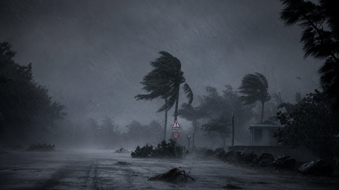 Cyclone tropical dans l'océan Indien
